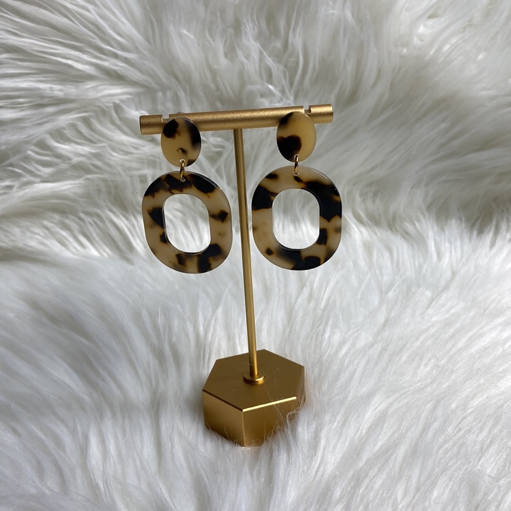 Boutique Tortoise Shell Acrylic Earrings